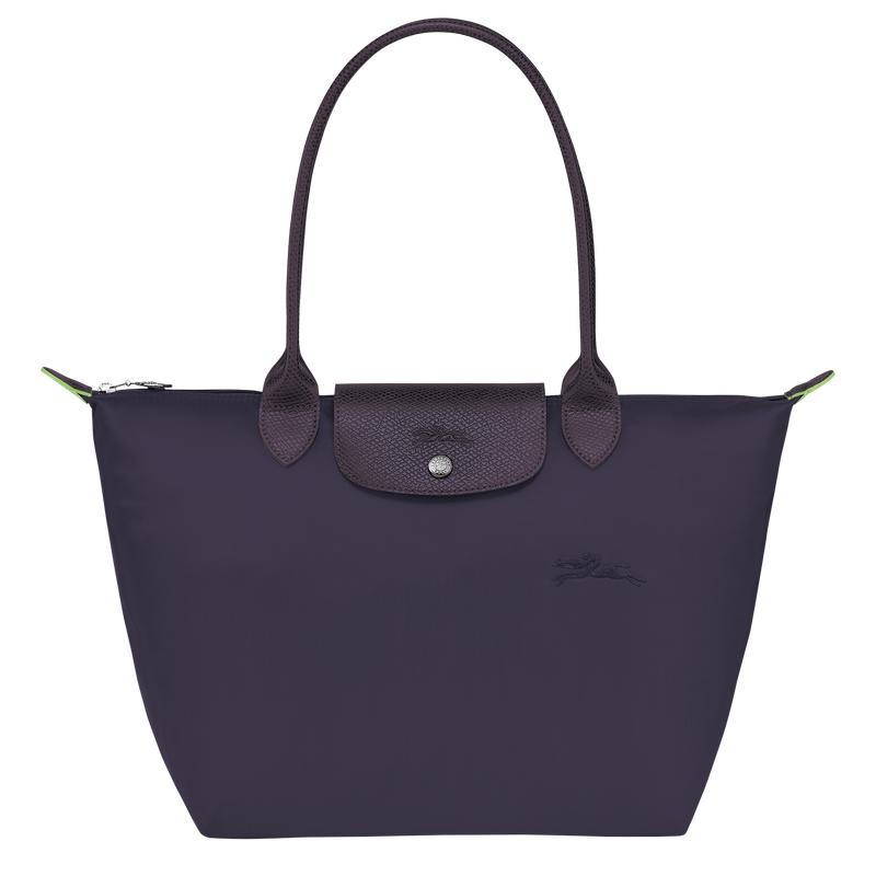 Longchamp Le Pliage Green M Women\'s Tote Bag Bilberry Purple | AHF-437601