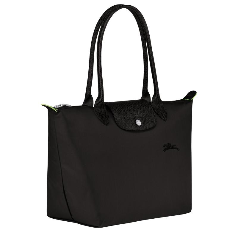 Longchamp Le Pliage Green M Women's Tote Bag Black | IVB-635209