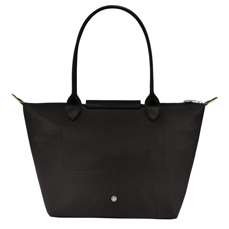 Longchamp Le Pliage Green M Women's Tote Bag Black | IVB-635209