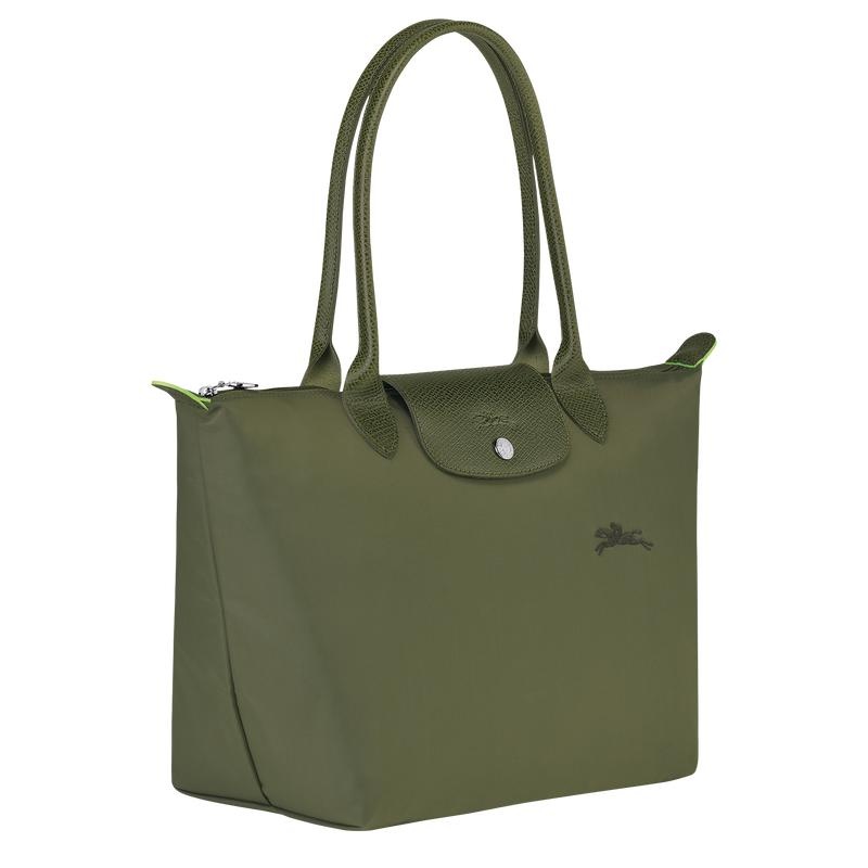 Longchamp Le Pliage Green M Women's Tote Bag Forest Green | FTV-719350