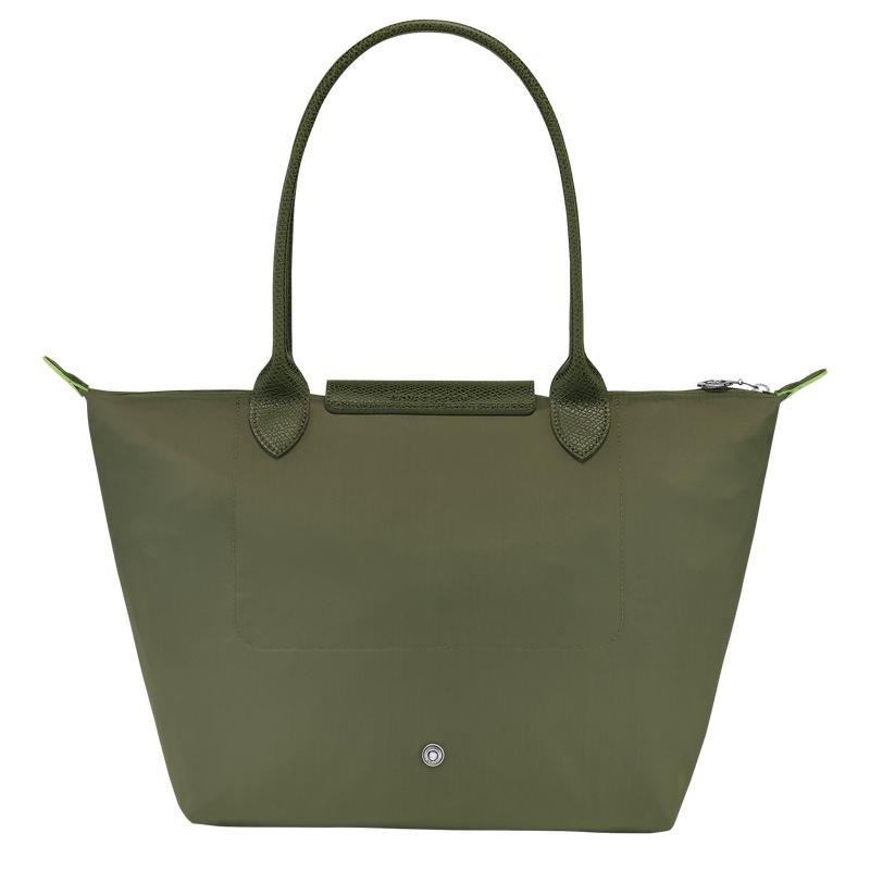 Longchamp Le Pliage Green M Women's Tote Bag Forest Green | FTV-719350