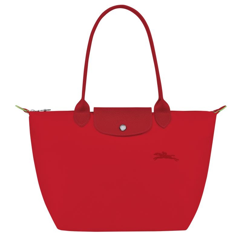 Longchamp Le Pliage Green M Women\'s Tote Bag Tomato Red | JXV-137548