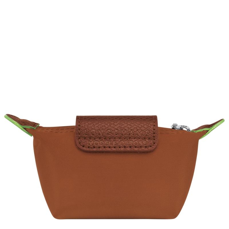 Longchamp Le Pliage Green Men's Coin Purses Cognac Brown | XFS-634259