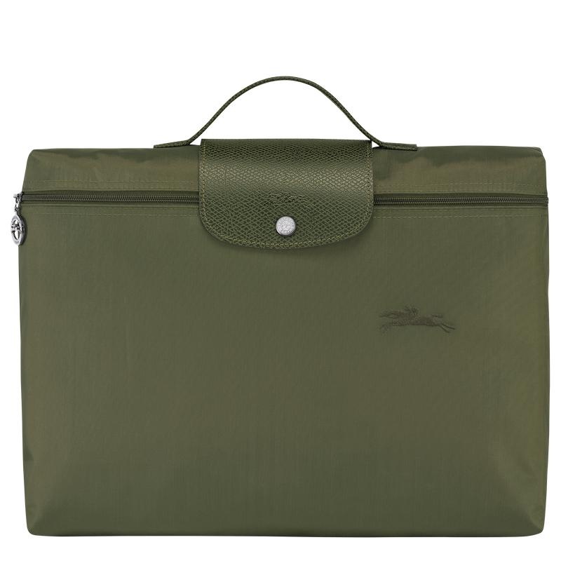 Longchamp Le Pliage Green S Men\'s Briefcase Forest Green | BXF-459071