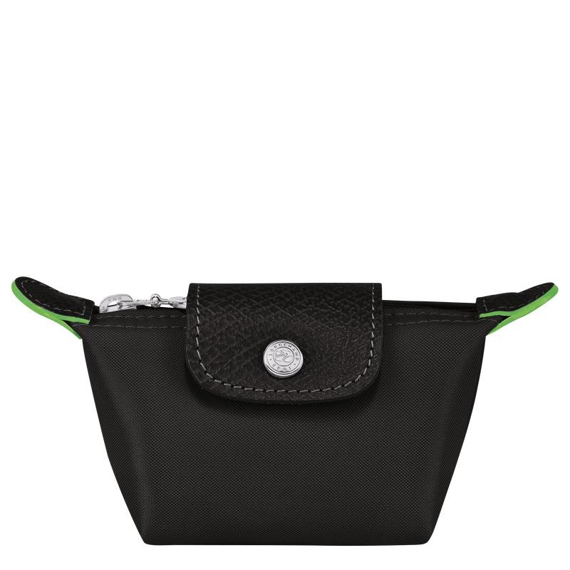 Longchamp Le Pliage Green Women\'s Coin Purses Black | BVR-195726