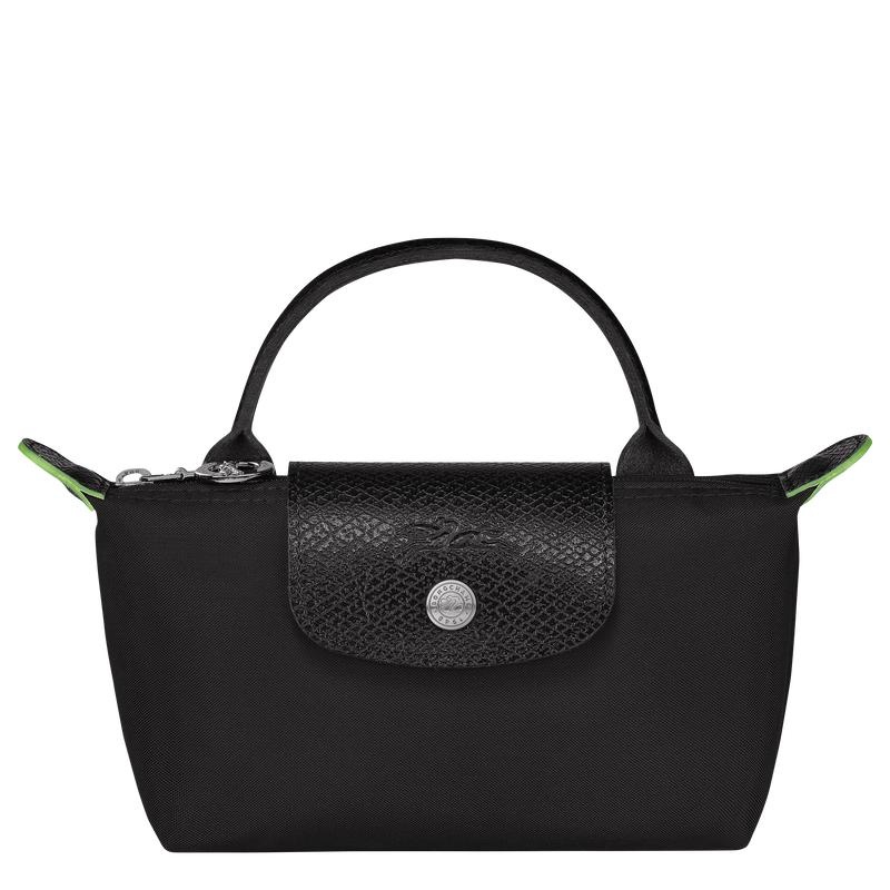 Longchamp Le Pliage Green with handle Women\'s Pouches Black | WRQ-965271