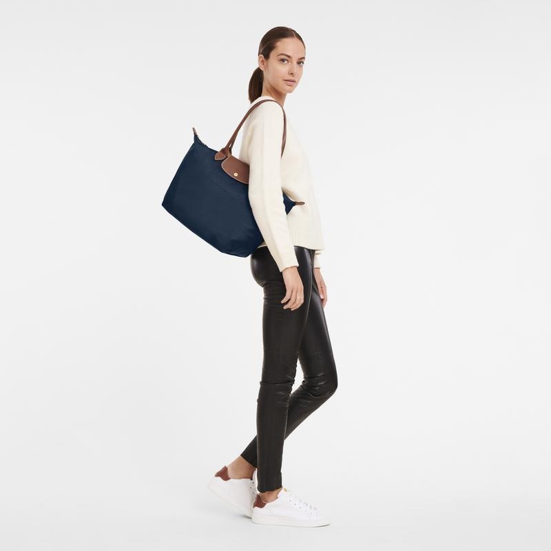 Longchamp Le Pliage Original L Women's Tote Bag Navy | BVN-108925