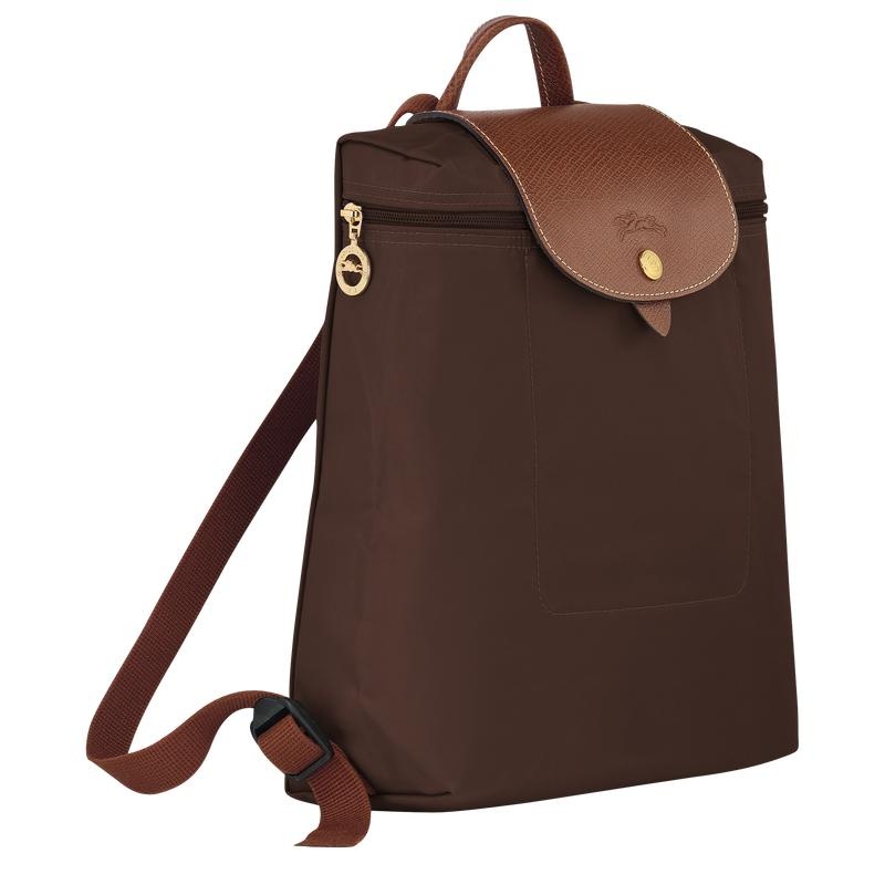 Longchamp Le Pliage Original M Women's Backpacks Ebony Brown | NKH-318492