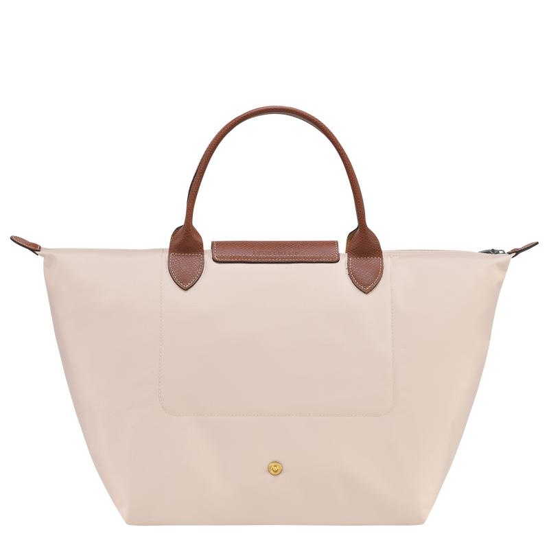 Longchamp Le Pliage Original M Women's Handbags Paper White | BZI-130652