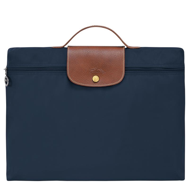 Longchamp Le Pliage Original S Women\'s Briefcase Navy | BIV-268403