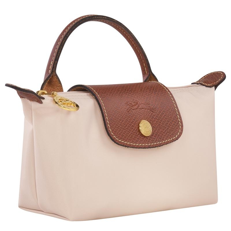 Longchamp Le Pliage Original with handle Women's Pouches Paper White | VGP-932501