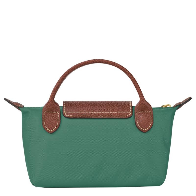 Longchamp Le Pliage Original with handle Women's Pouches Sage Green | UWG-079813