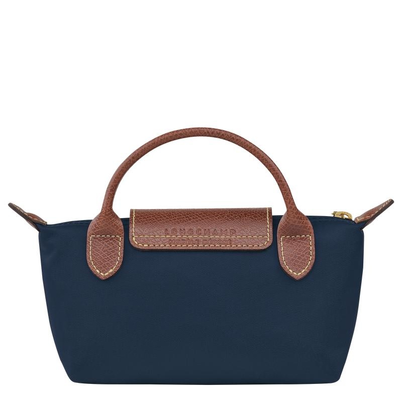 Longchamp Le Pliage Original with handle Women's Pouches Navy | KCN-459738