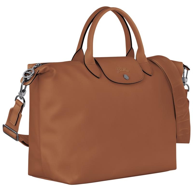 Longchamp Le Pliage Xtra L Men's Handbags Cognac Brown | OVK-104829