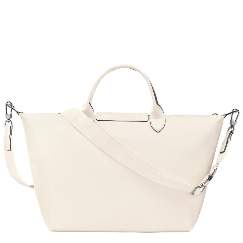 Longchamp Le Pliage Xtra L Men's Handbags Ecru White | OTE-365490