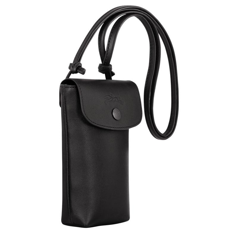 Longchamp Le Pliage Xtra with leather lace Women's Phone Case Black | BJU-561973