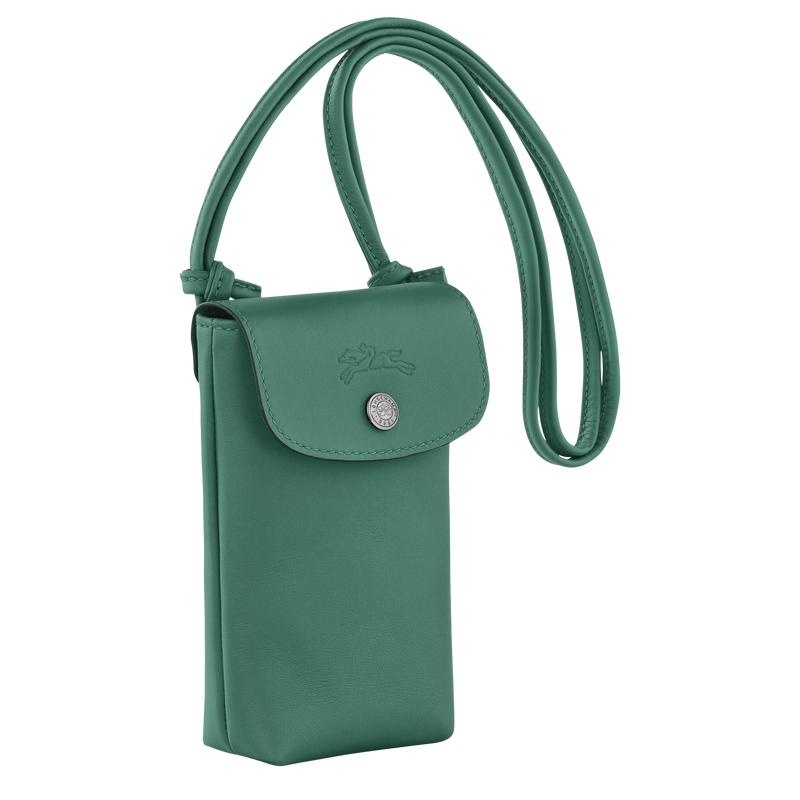 Longchamp Le Pliage Xtra with leather lace Women's Phone Case Sage Green | BCX-802935