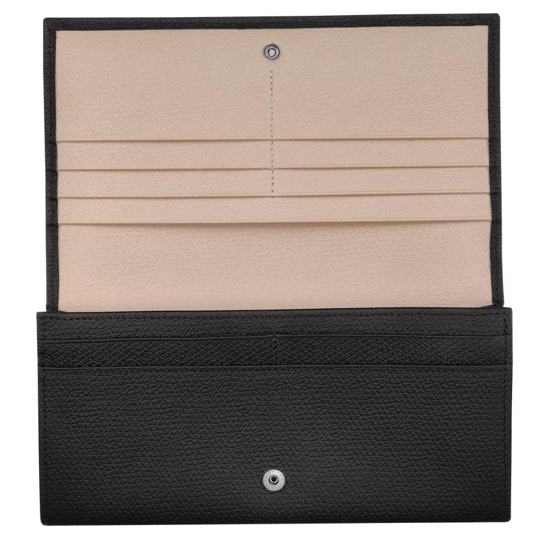 Longchamp Roseau Continental Women's Wallets Black | JEX-208153