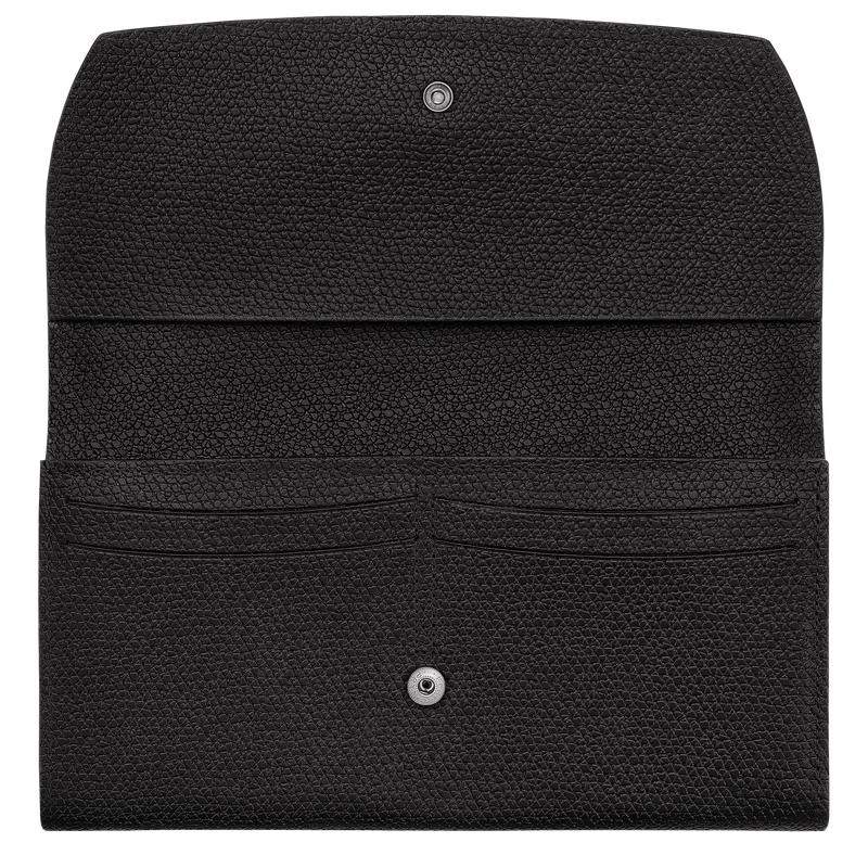 Longchamp Roseau Continental Women's Wallets Black | JEX-208153