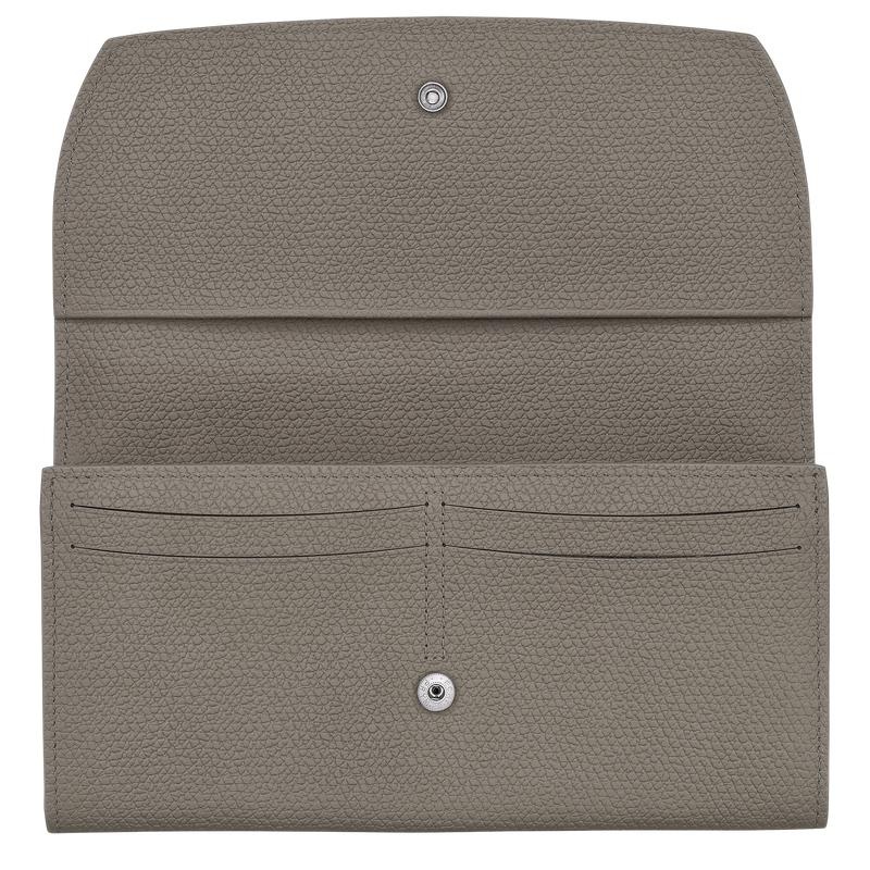 Longchamp Roseau Continental Women's Wallets Turtledove Grey | SYW-908674