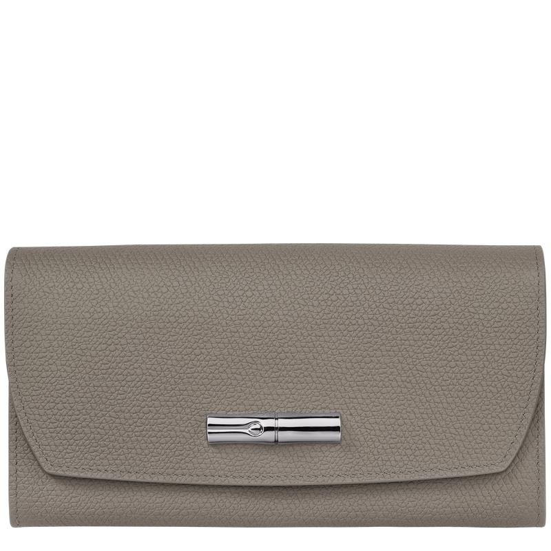 Longchamp Roseau Continental Women\'s Wallets Turtledove Grey | SYW-908674