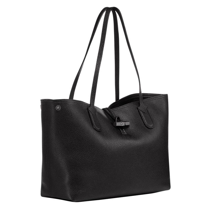 Longchamp Roseau Essential L Women's Tote Bag Black | AVN-091278