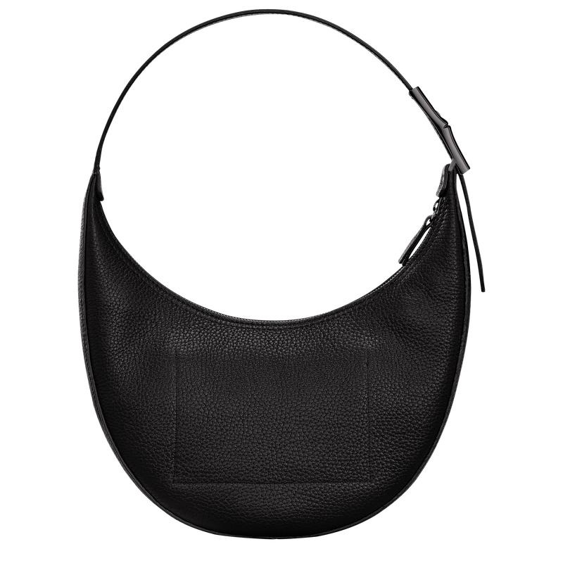 Longchamp Roseau Essential M Women's Hobo Bags Black | XAC-134829