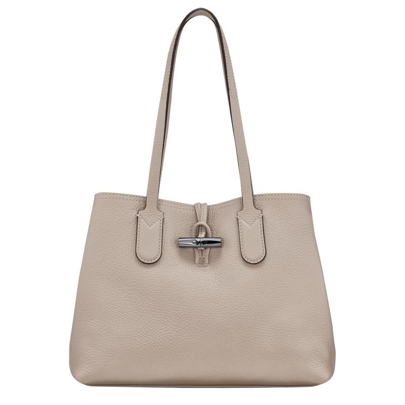 Longchamp Roseau Essential M Women\'s Tote Bag Clay Grey | XKG-291580