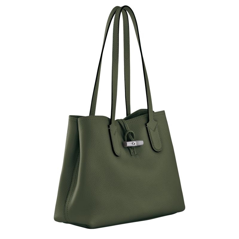 Longchamp Roseau Essential M Women's Tote Bag Khaki | TYH-780654