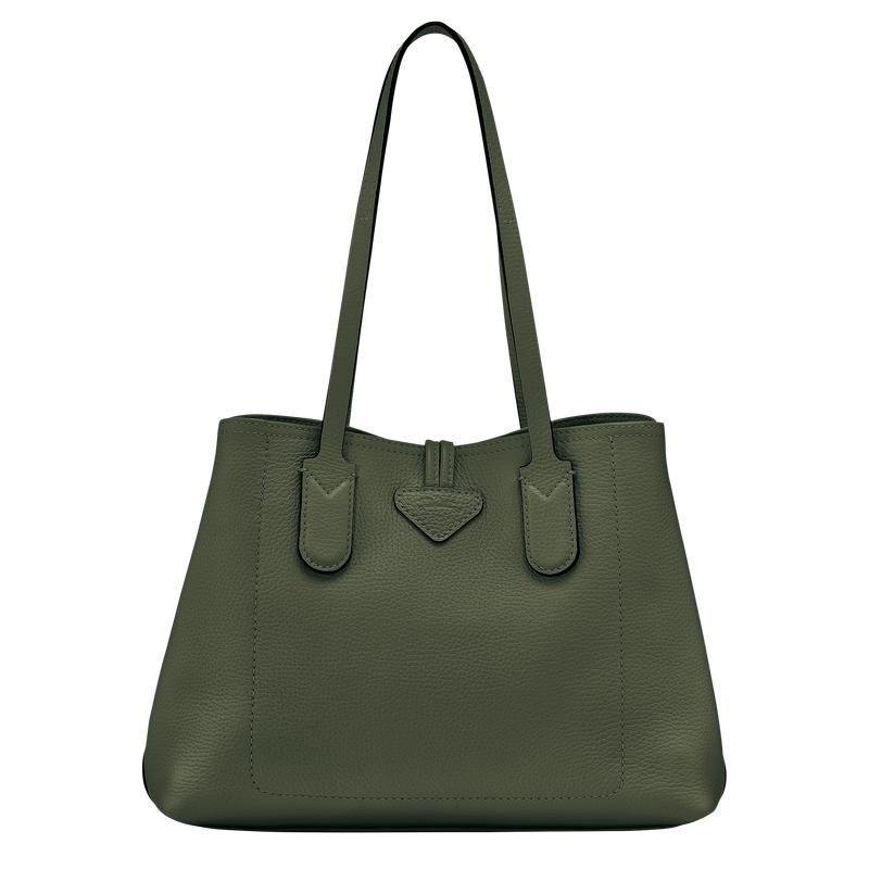 Longchamp Roseau Essential M Women's Tote Bag Khaki | TYH-780654