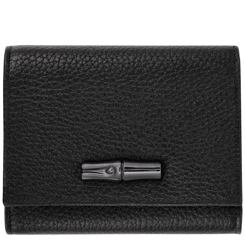 Longchamp Roseau Essential Women\'s Wallets Black | HLR-860923