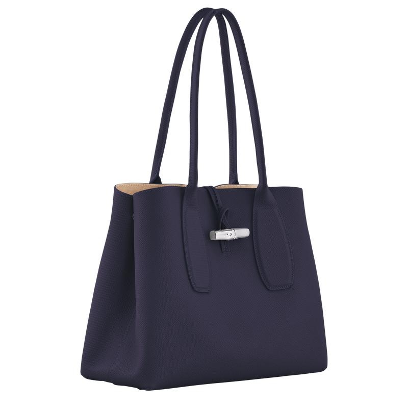 Longchamp Roseau L Women's Tote Bag Bilberry Purple | IBR-406218