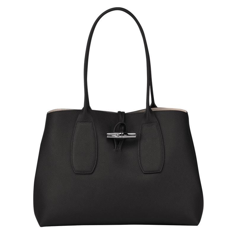 Longchamp Roseau L Women\'s Tote Bag Black | TWY-509723