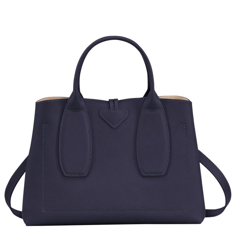 Longchamp Roseau M Women's Handbags Bilberry Purple | LOP-026537