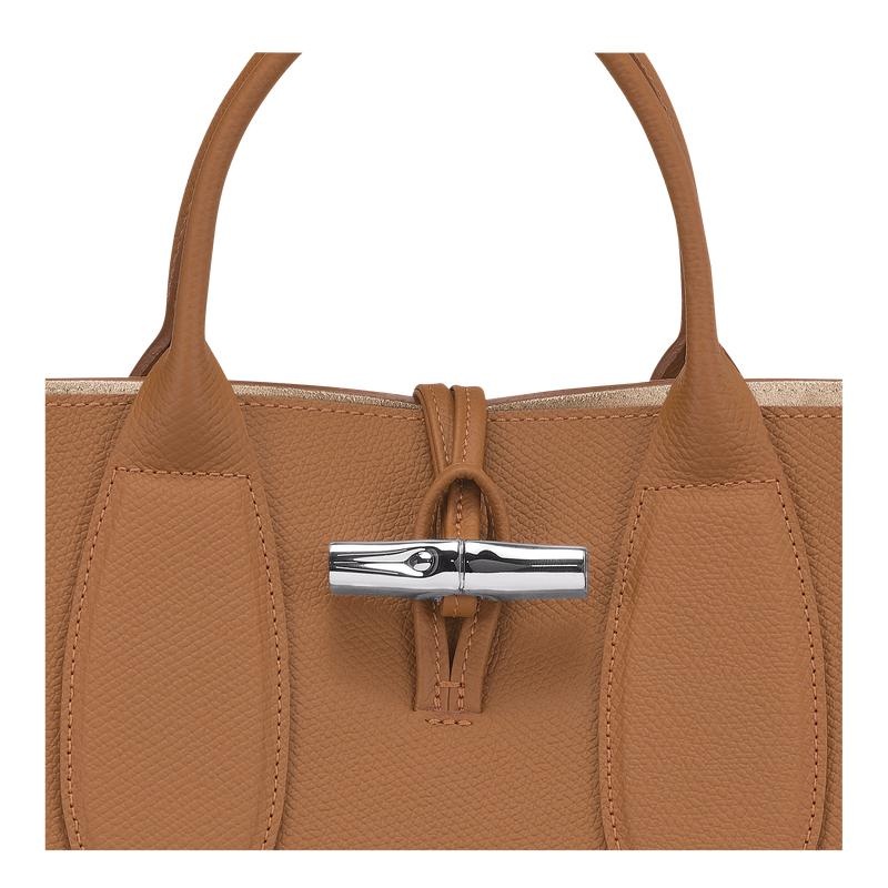 Longchamp Roseau M Women's Handbags Natural Brown | RZA-602495