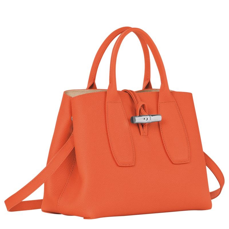 Longchamp Roseau M Women's Handbags Orange | MVP-928463