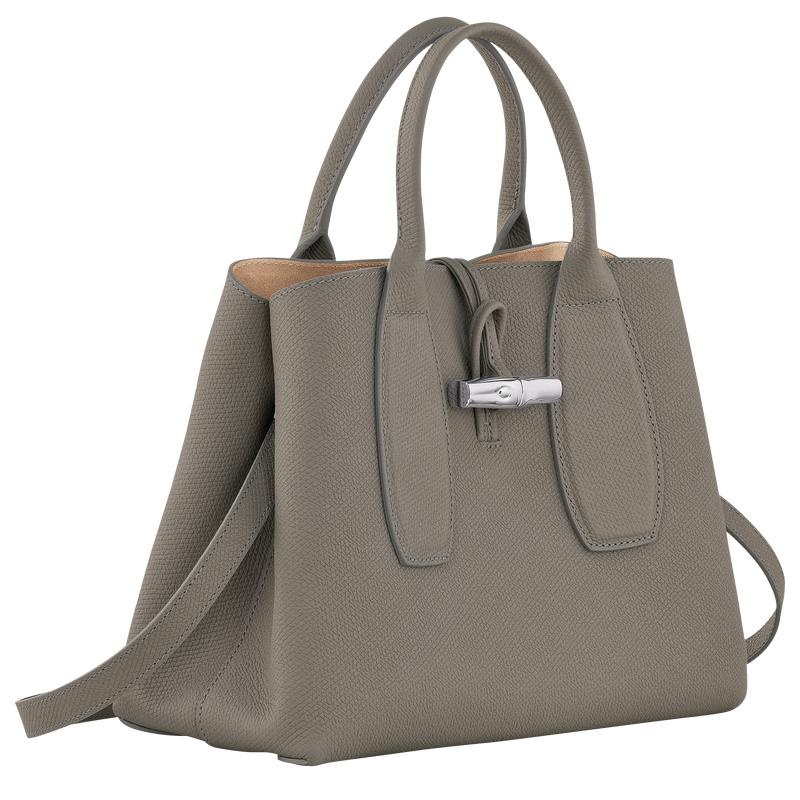 Longchamp Roseau M Women's Handbags Turtledove Grey | AIF-123690