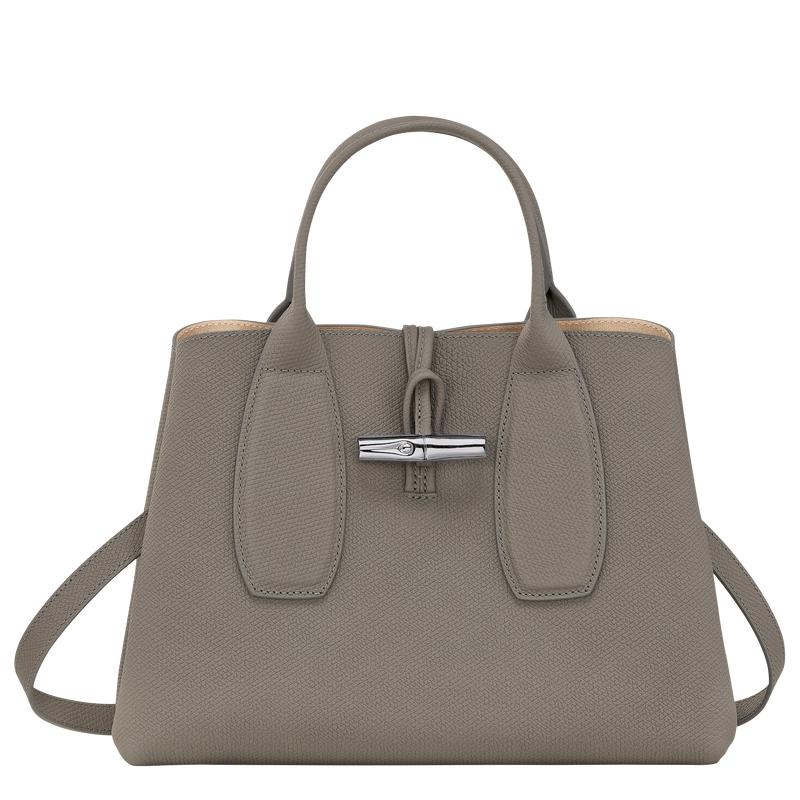 Longchamp Roseau M Women\'s Handbags Turtledove Grey | AIF-123690