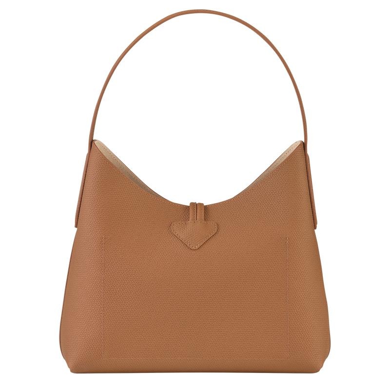 Longchamp Roseau M Women's Hobo Bags Natural Brown | ATV-690517