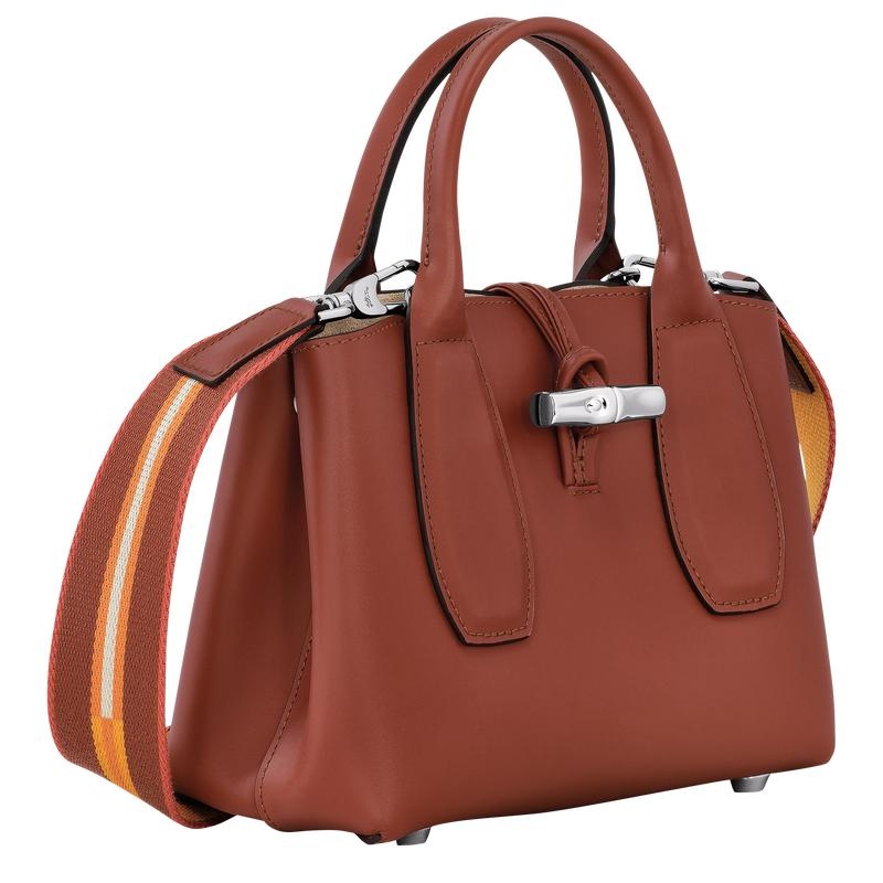 Longchamp Roseau S Women's Handbags Mahogany Brown | VWB-104256