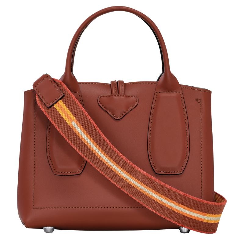 Longchamp Roseau S Women's Handbags Mahogany Brown | VWB-104256