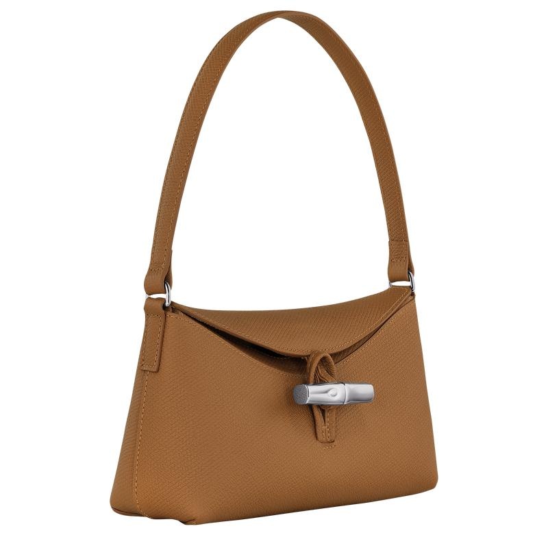 Longchamp Roseau S Women's Hobo Bags Natural Brown | MWY-237451