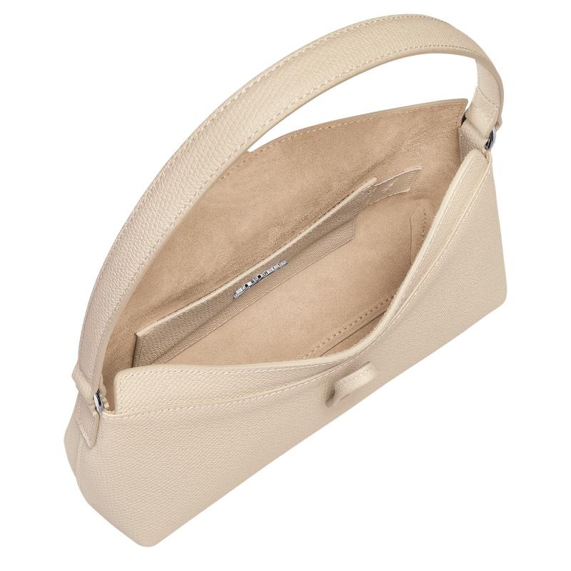 Longchamp Roseau S Women's Hobo Bags Paper White | SXI-536810