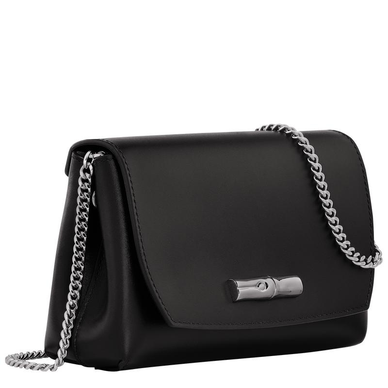 Longchamp Roseau Women's Clutch Bag Black | IBR-293154