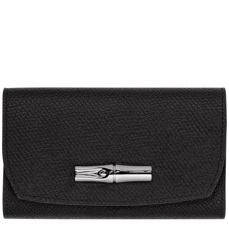 Longchamp Roseau Women\'s Wallets Black | JZH-962341