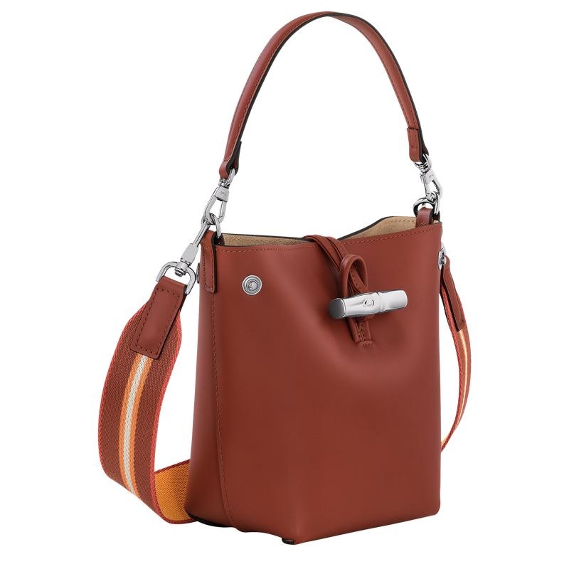 Longchamp Roseau XS Women's Bucket Bag Mahogany Brown | AOI-327689