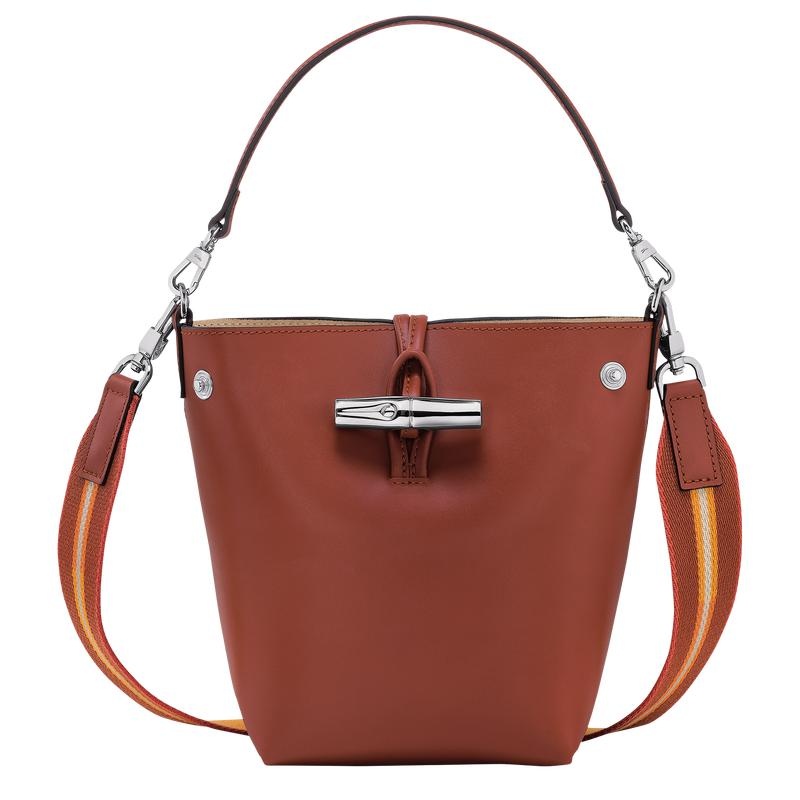 Longchamp Roseau XS Women\'s Bucket Bag Mahogany Brown | AOI-327689