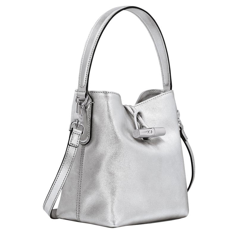 Longchamp Roseau XS Women's Bucket Bag Silver | VOR-956081