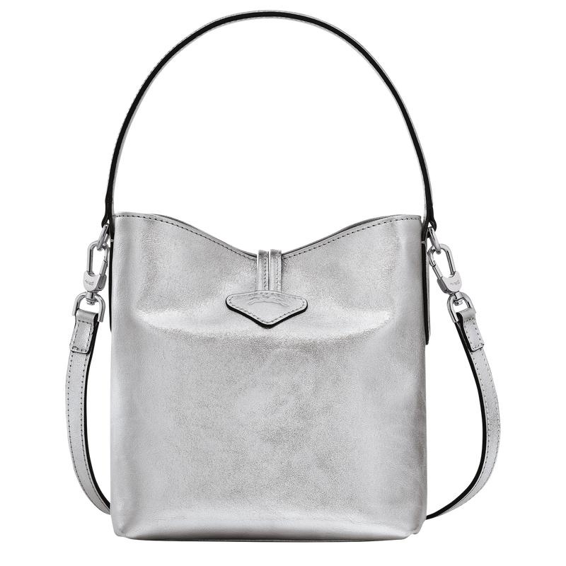 Longchamp Roseau XS Women's Bucket Bag Silver | VOR-956081