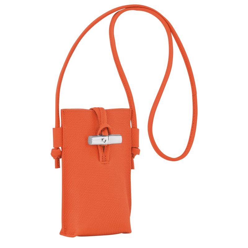 Longchamp Roseau with lace Women's Phone Case Orange | TSL-742938